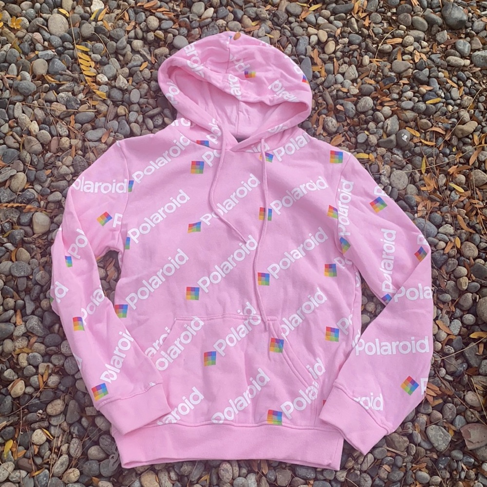 Like NEW Polaroid pink hoodie